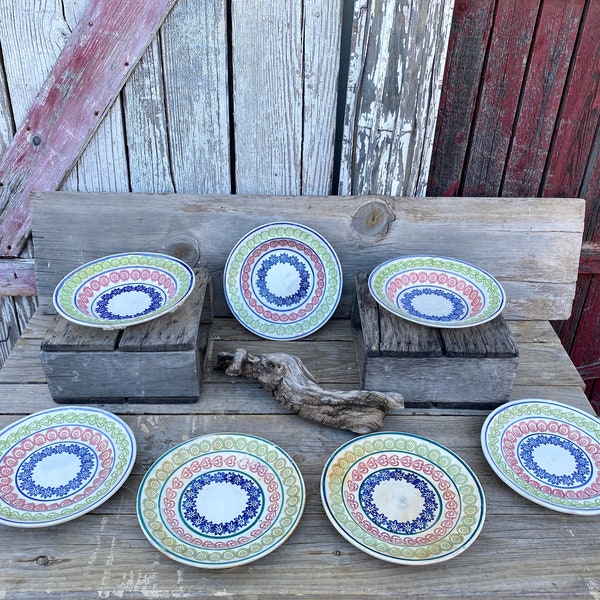 RARE Antique Shipwreck Recovery Set of 7 Matching Dishes From Adgillus 1874 Shipwreck Irish Sea