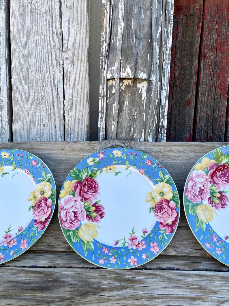 Vintage Waverly Garden Room Masterpiece Columbia Dinner Plate Etsy