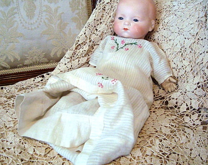 POUPÉE ANCIENNE BÉBÉ ARMAND MARSEILLE MOULE DREAM BABY NOIR 351 - HAUTEUR 34 cm EUR 220,00 - FR