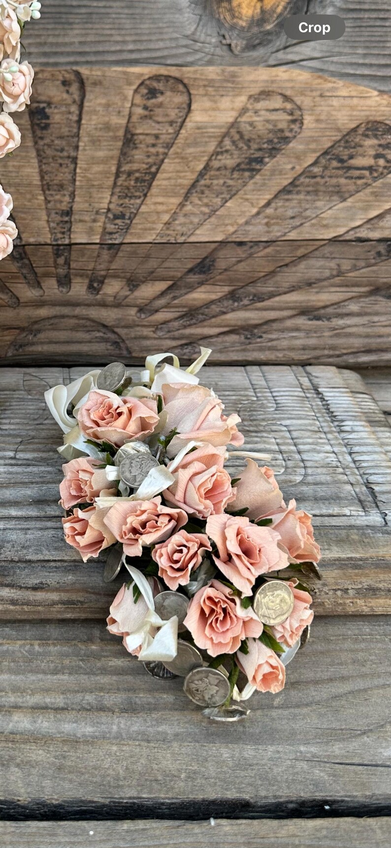 Old Money Coins With Roses Bridal Bouquet and Cake Topper - Etsy