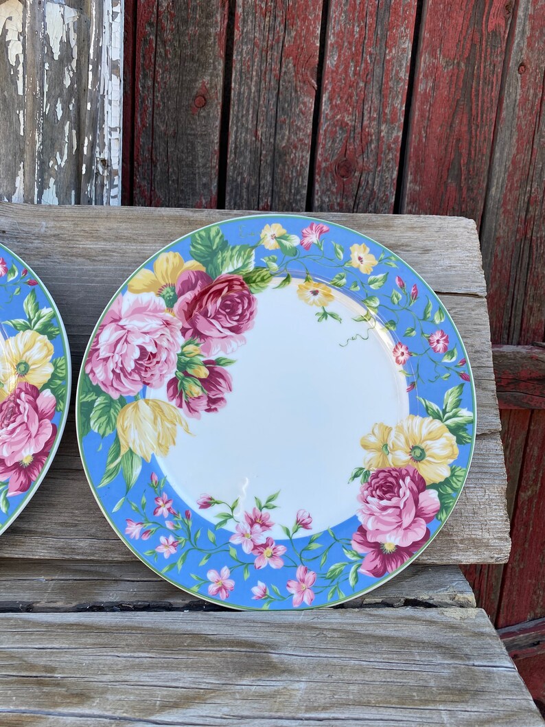 Vintage Waverly Garden Room Masterpiece Columbia Dinner Plate Etsy