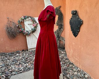 Red Velvet Laura Ashley Christmas Party Dresses Laura Ashley Red