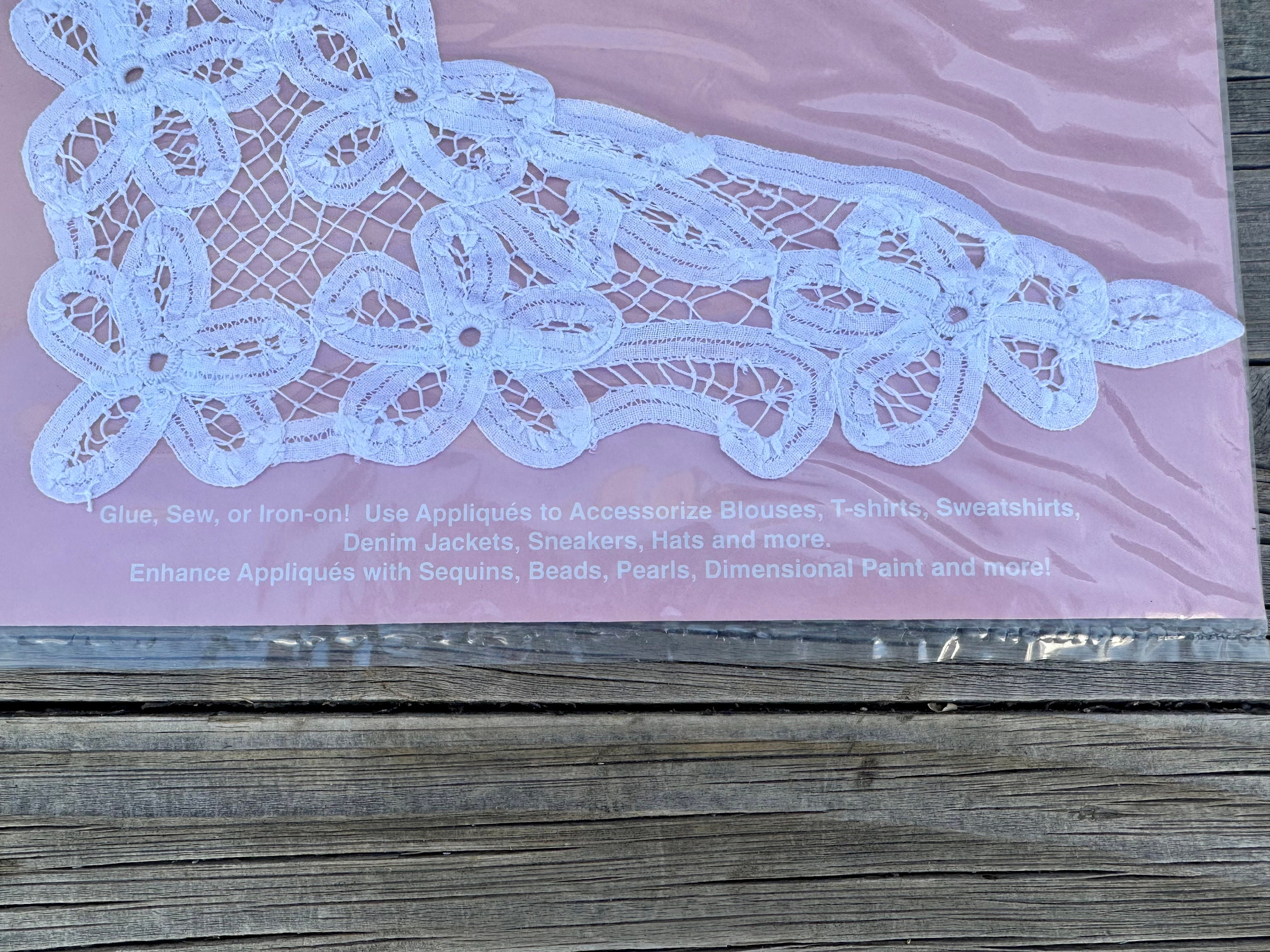 Swag Insert 90s White Battenburg Lace Insert Viola Swag 14.25