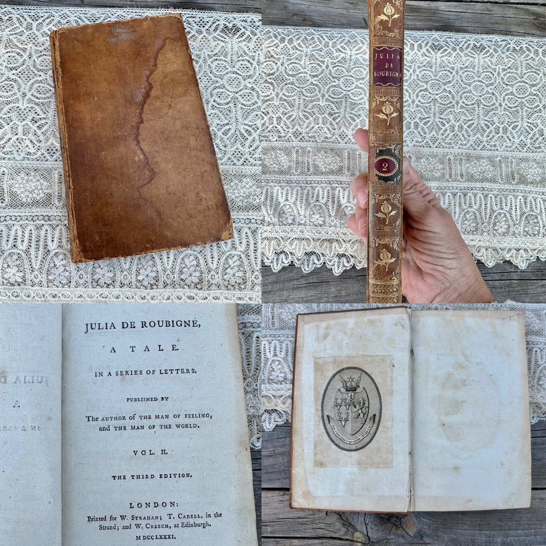 1781 Antique Leather Book Julia De Roubigne Series of Letters Vol II D ...