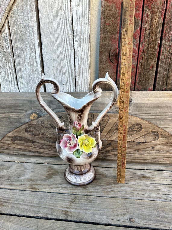 1960s Midcentury Vintage Capodimonte Loving Cup Vase 15.25in - Etsy