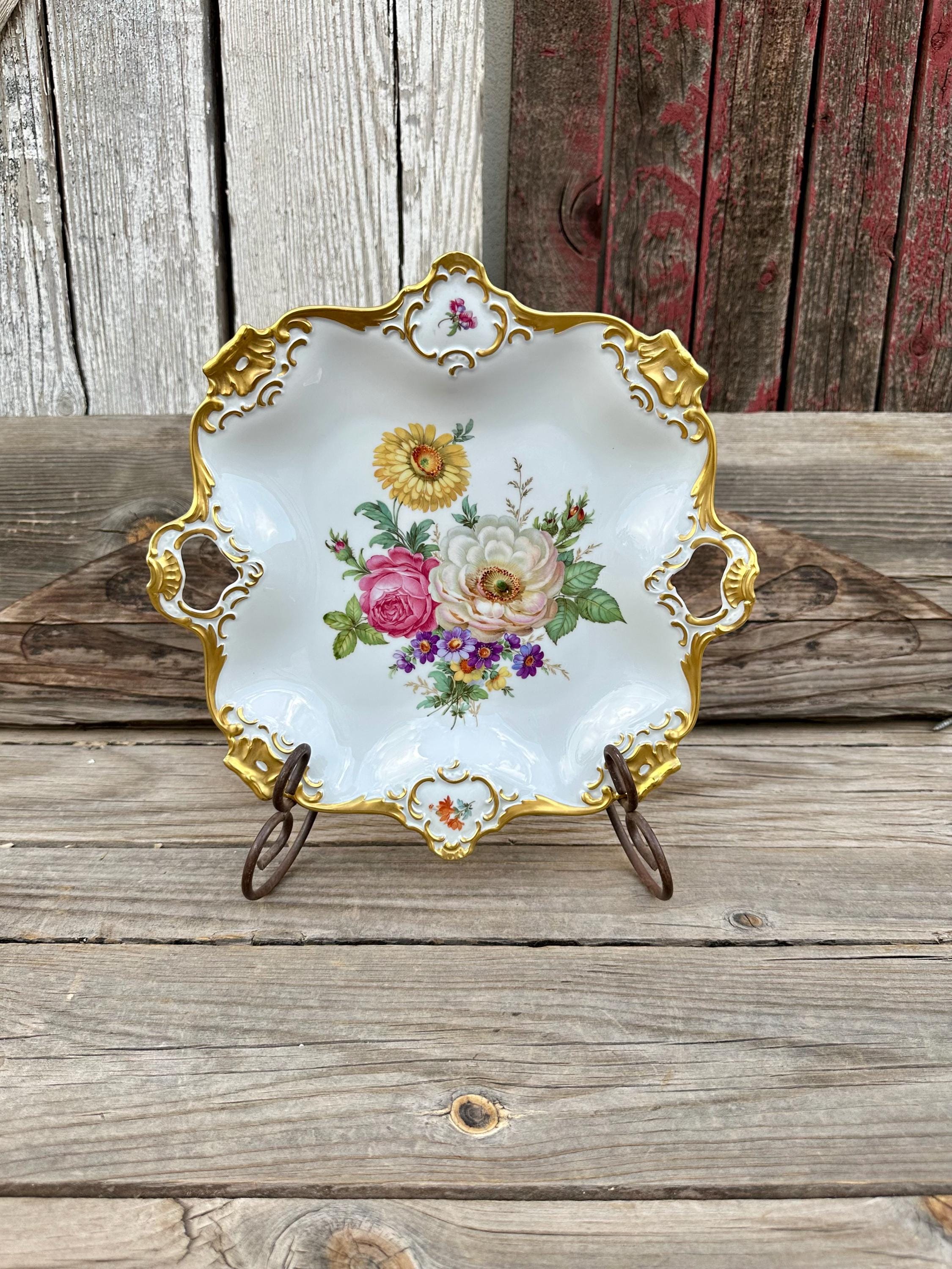 Meissen 磁器皿 青い花模様 約24cm x 13cm Lot - MEISSEN BLUE & WHITE PORCELAIN PLATE