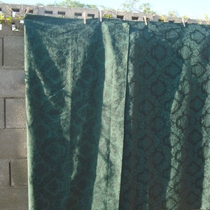 Vintage Dark Green Damask Tablecloth LARGE Rectangle 116 X 60 - Etsy