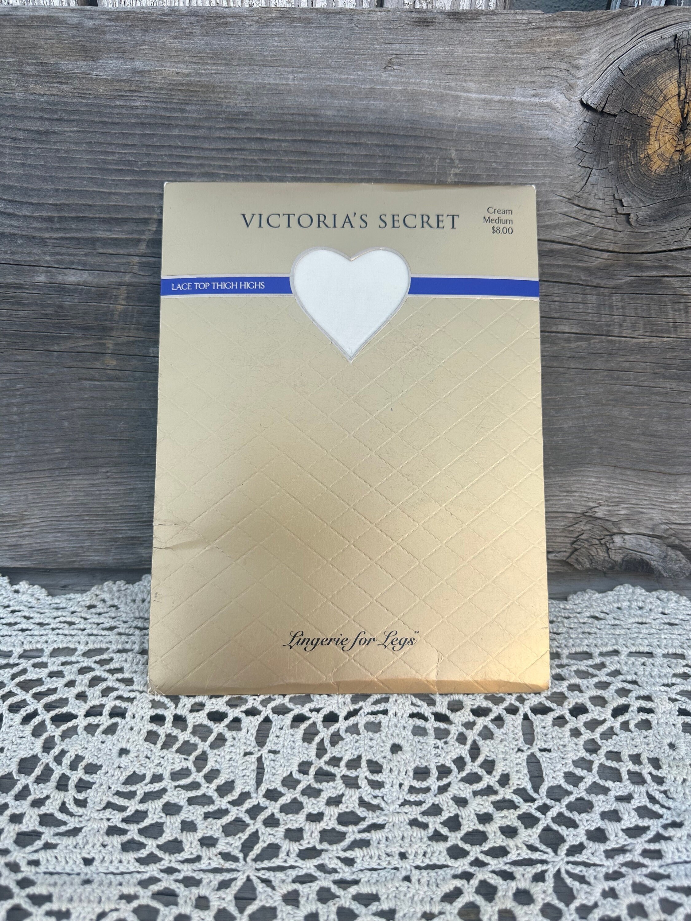 Victoria's Secret Sheer Seduction Thigh Highs, Calze Autoreggenti Nere, Taglia M, Modello 7727, USA