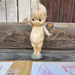 c1920s Composition Kewpie Doll Rose O&#39;Neill With Bonniebrook Branson Kewpie Ephemera Album