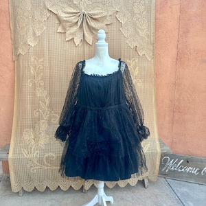 blue dress for baby girl Teri Jon Lace and Tulle Fit and Flare Dress Size 10