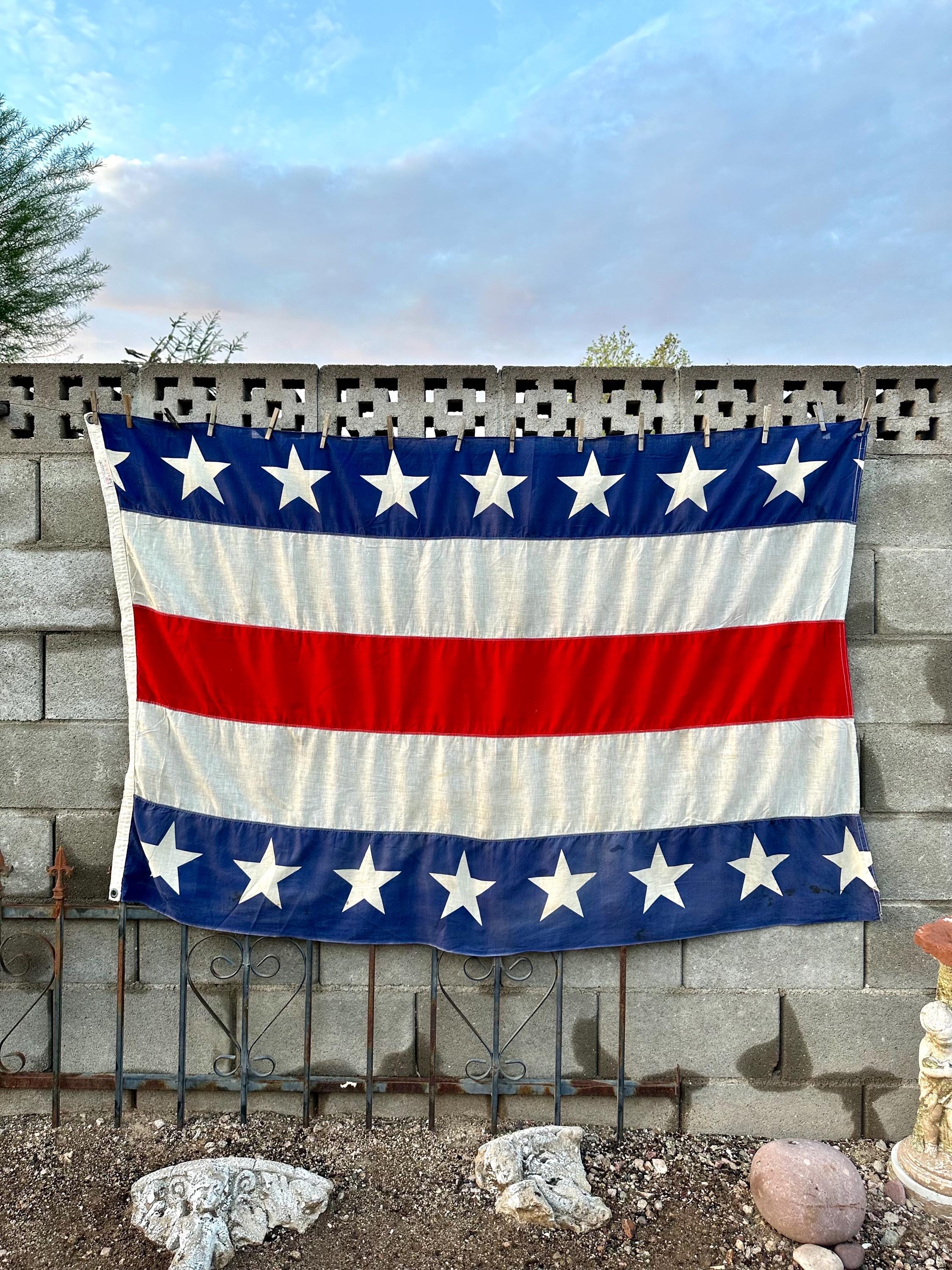 Vintage ヴィンテージ フラッグ インディアナ州旗 ANNIN FLAG RARE Antique 13 STAR U S Flag Wool Ensign Anchor ANNIN STERLING 36