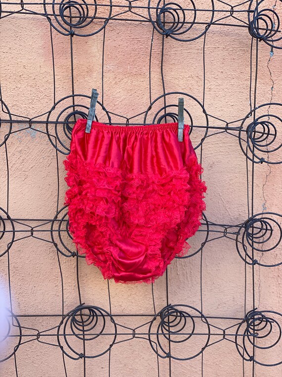 1990s Dream Dresser New Old Stock Red Ruffled Retro Panty Size Etsy