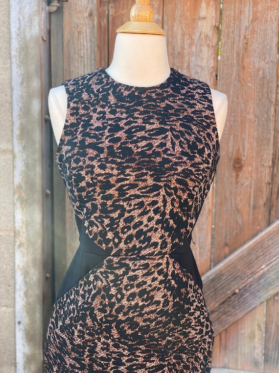 Vintage Calvin Klein Animal Print Bodycon Dress S… - image 2