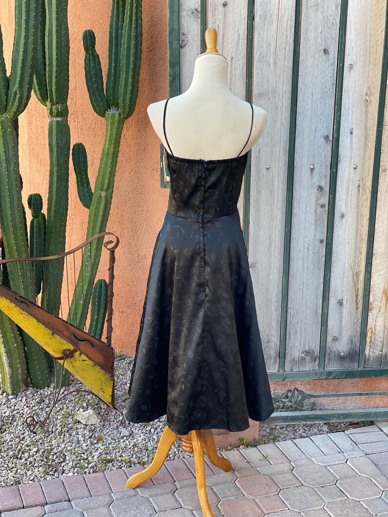 black vintage slip dress