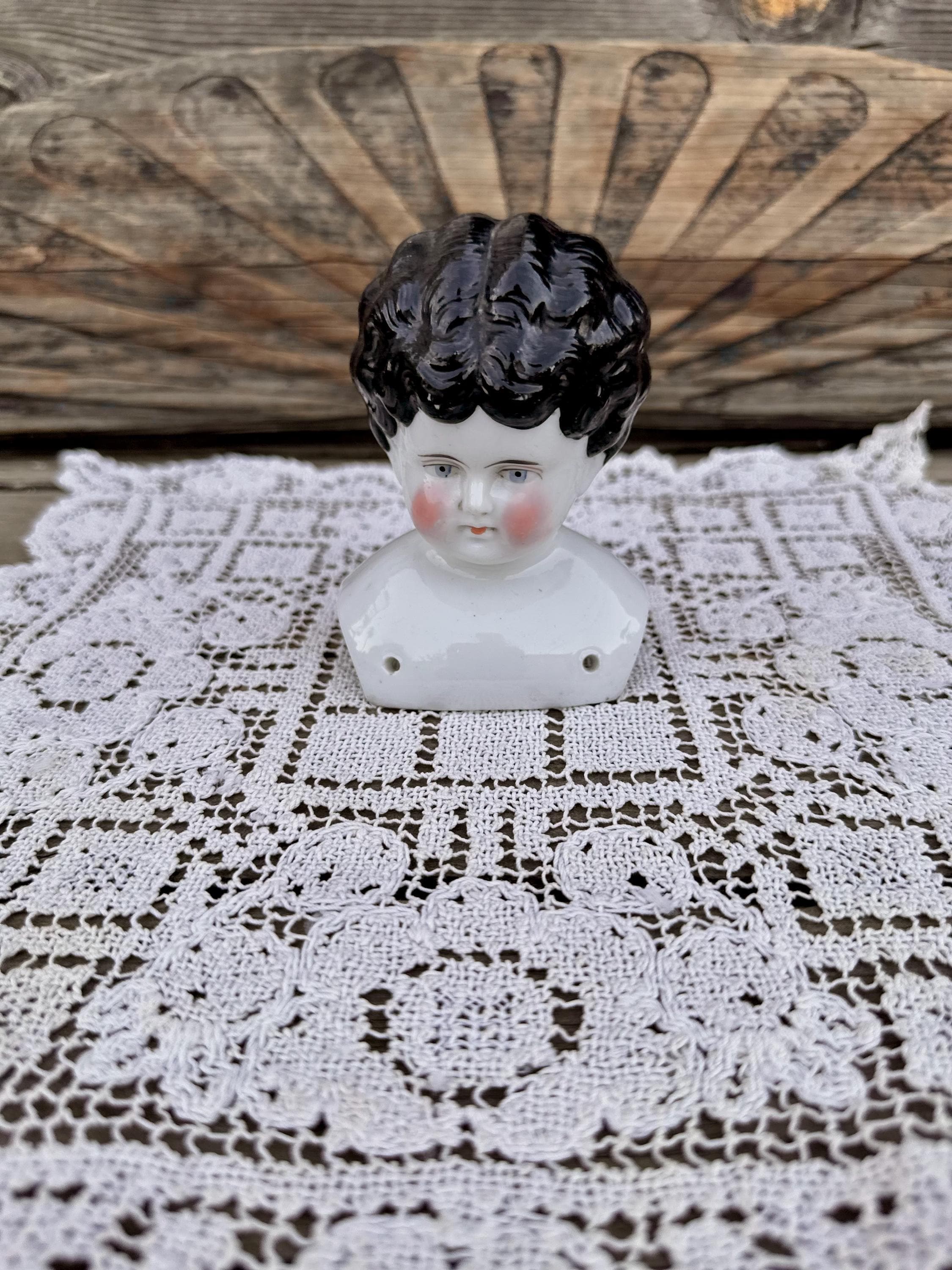 Antique 1890s Porcelain Shoulder Plate Doll Head - Etsy