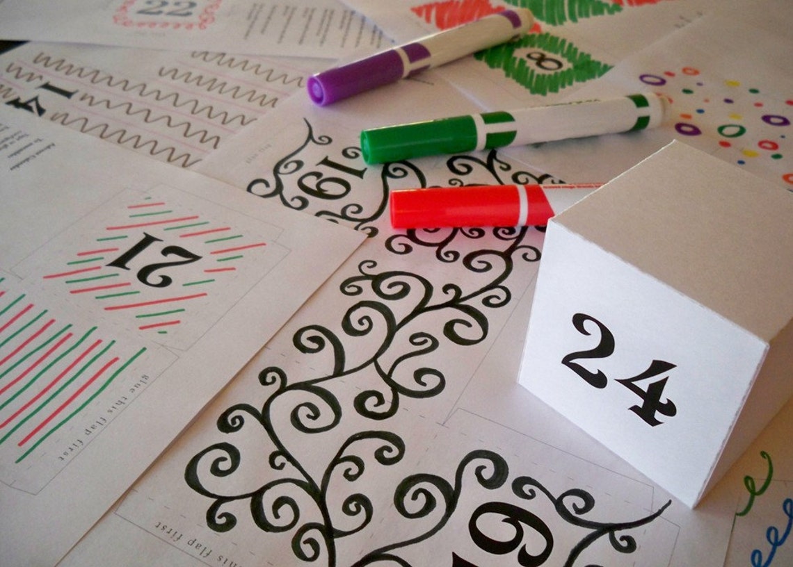 DIY Advent Calendar Etsy