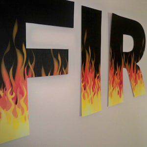 Custom Fire Letter Banner image 1