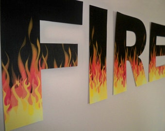 Custom Fire Letter Banner