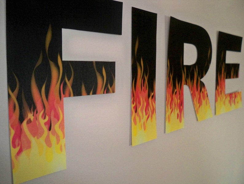 Custom Fire Letter Banner image 1