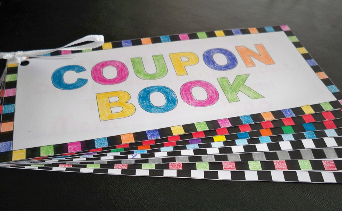 Printable Coupon Books Etsy