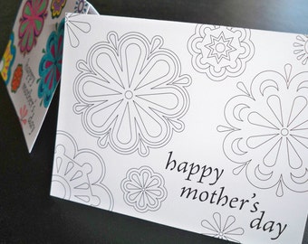 Color Your Own Mother's Day Card