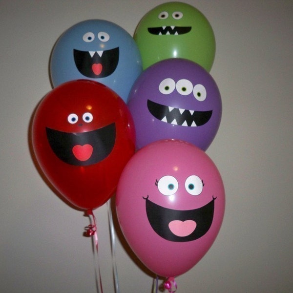 Monster Balloon Faces