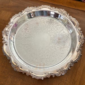 EPCA Bristol Silver by Poole footed serving dish Vintage