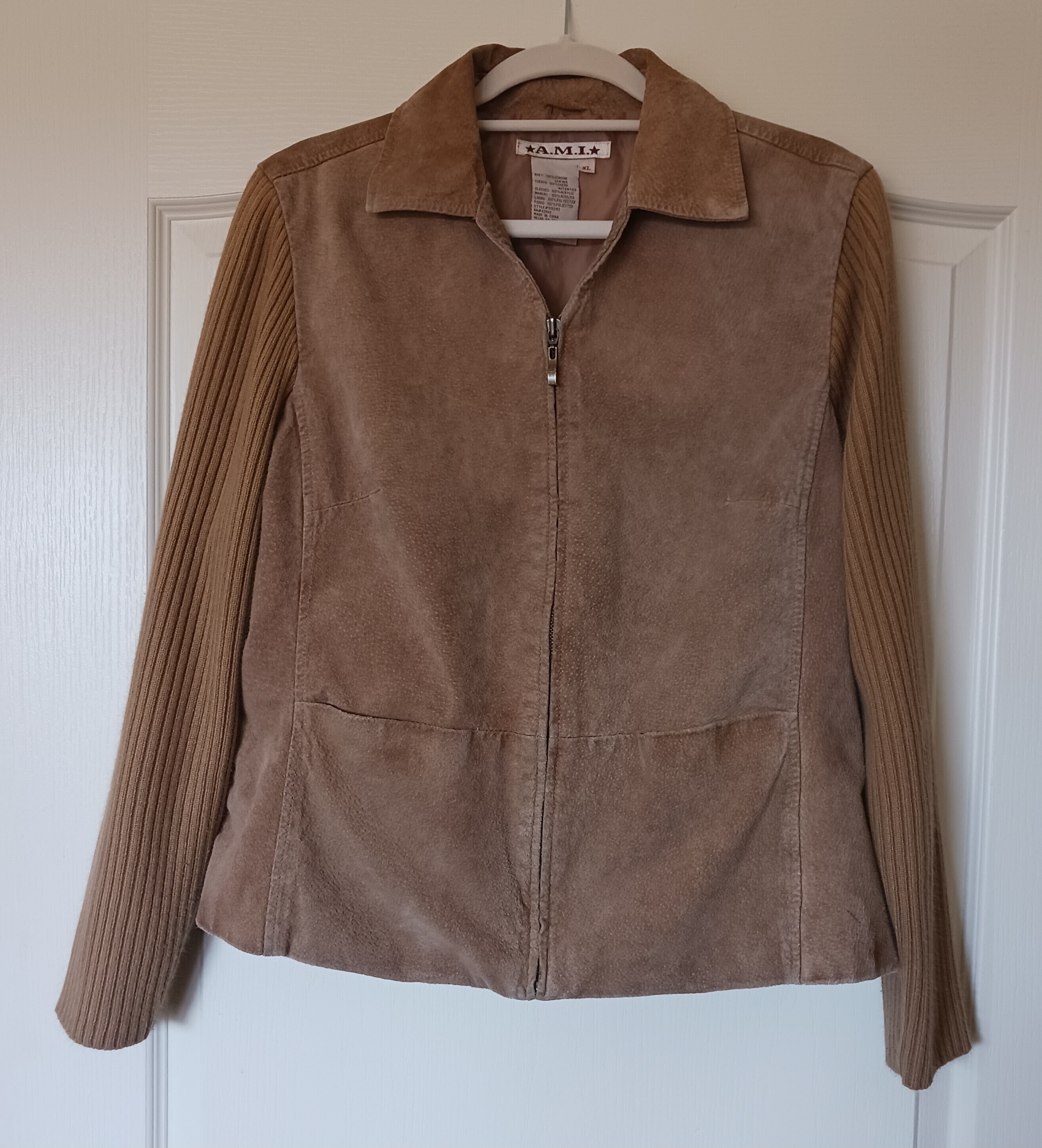 Suede Knit AMI Women s Jacket Size XL Vintage Etsy