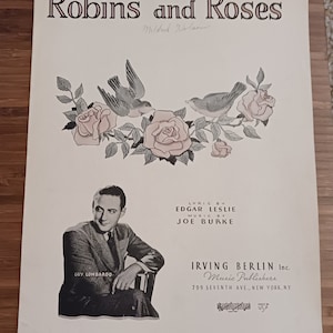 Robins and Roses Vintage Sheet Music