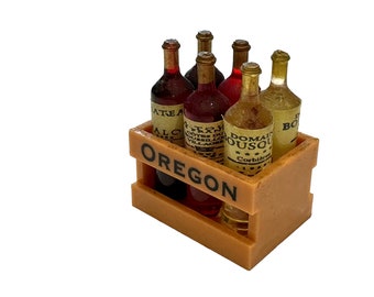 Vintage Oregon Weinflaschen im Fall Six Pack Kühlschrankmagnet