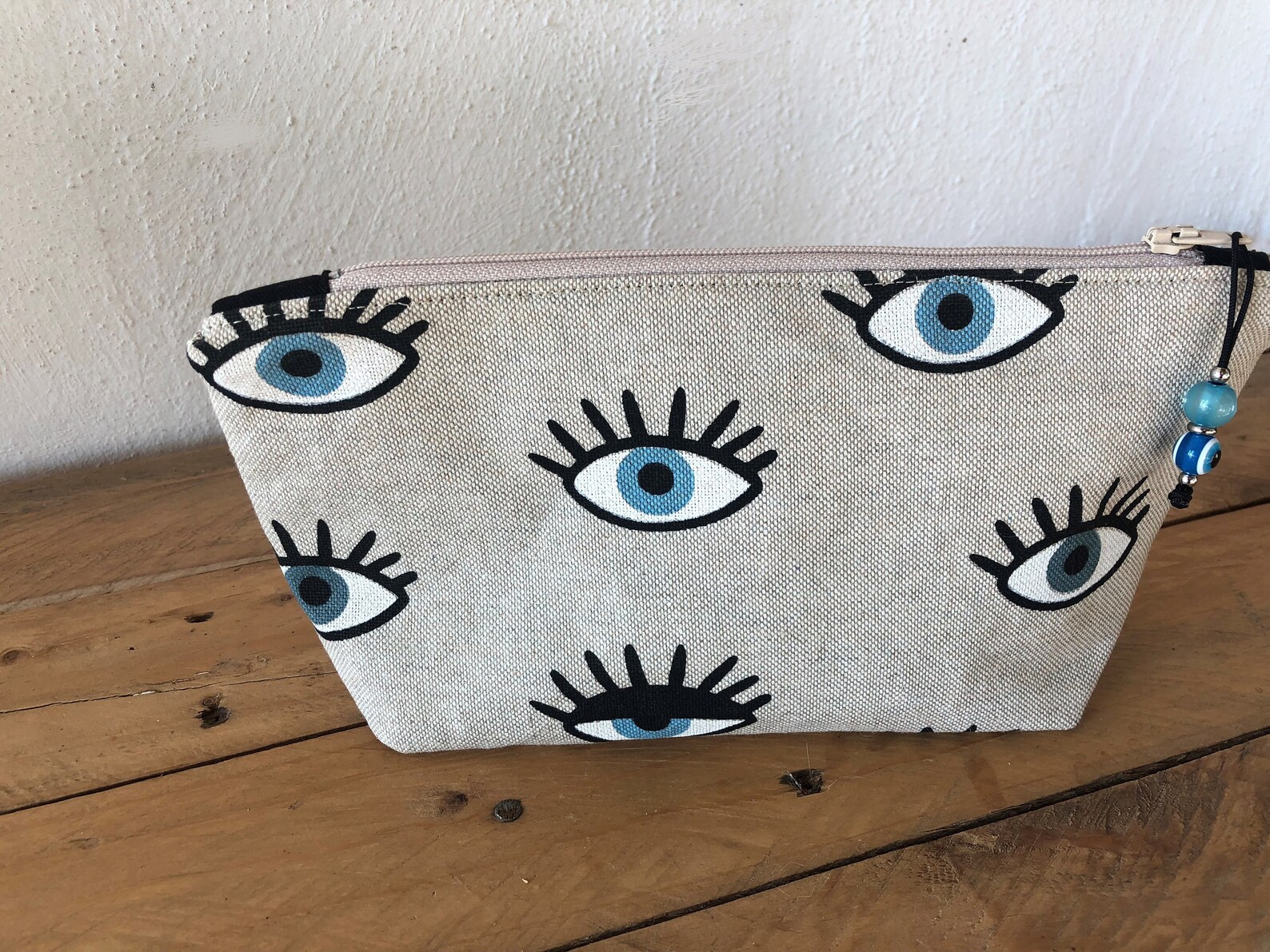 Fabric Evil Eye Makeup Bag Greek Gift Gift for Her Etsy