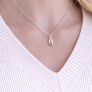 Sterling Silver Cowrie Shell Pendant Necklace