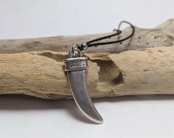 Collana Regolabile Con Denti Tribali Per Uomini E Ragazzi - Cordoncino Nero Stile Surfer - Nuova - Foto 3