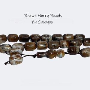Brown Worry Beads - Greek Komboloi -  Pastime Accessory - Greek Gift Idea