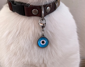 Evil Eye Cat Collar Charm - Pet Protection - 6 colors available