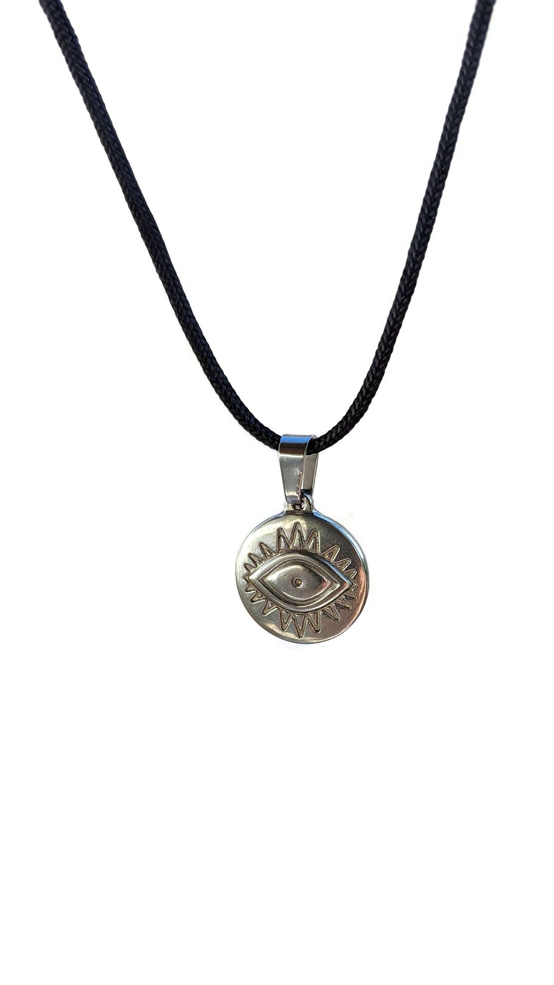 Men's Evil Eye Necklace in Stainless Steel Men's Etsy
