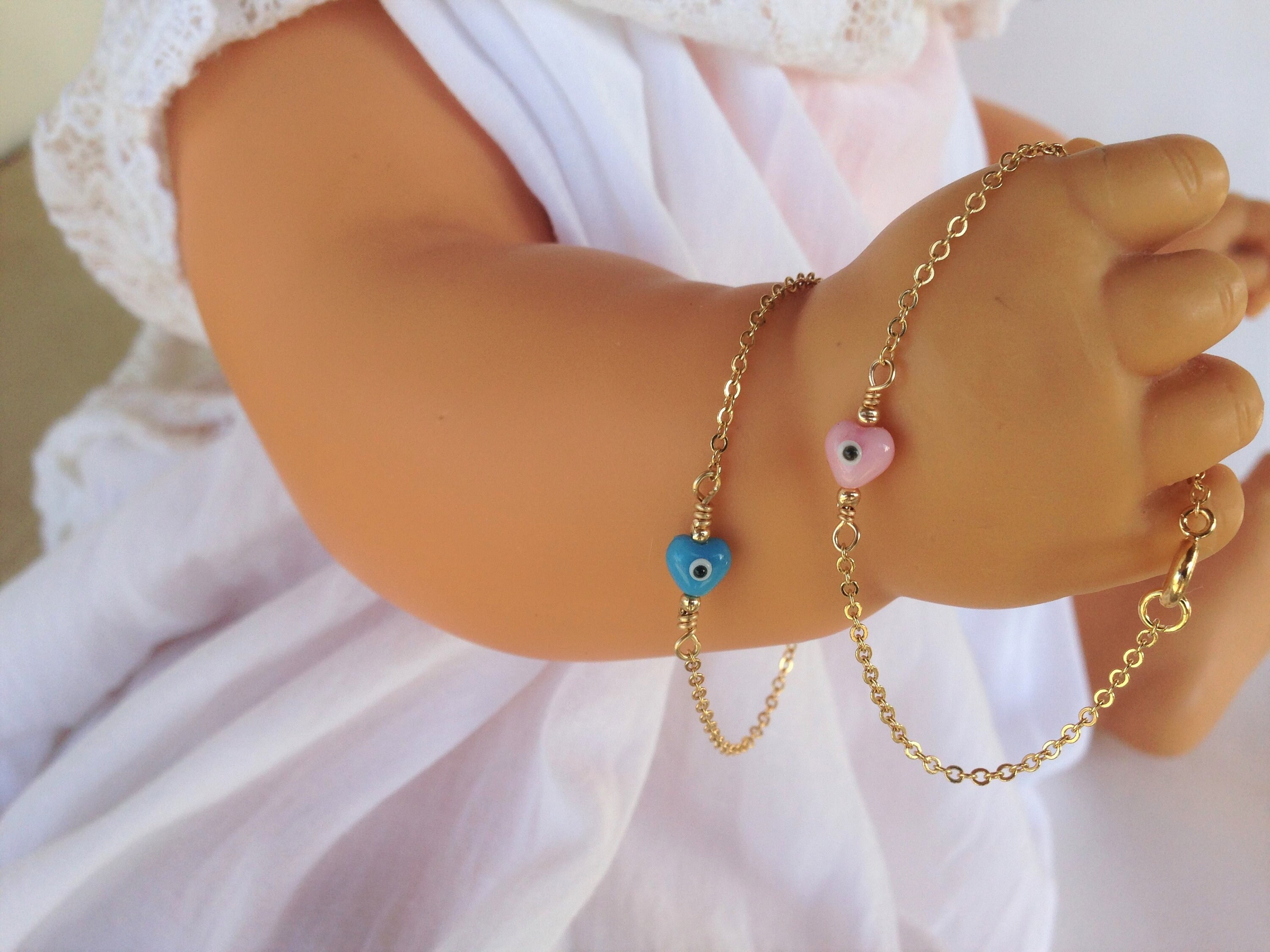 Evil eye baby protection bracelet Gold baby bracelet Baby Etsy