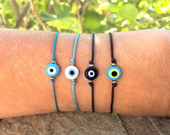 Evil eye protection bracelet, good luck bracelet, gift for her or for him