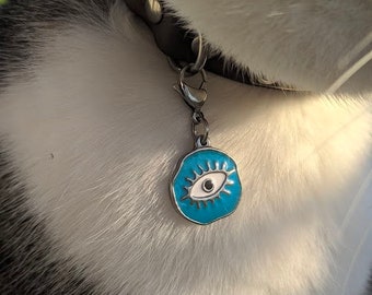 Enamel Evil Eye Pet Collar Charms -  Cat & Dog Protection - 5 Colors To Choose From - Pet Gift