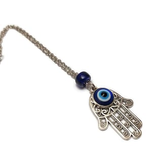 Evil eye hamsa hand rear view mirror