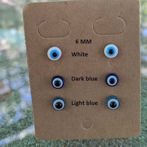 Evil eye stud earrings, stainless steel jewelry, Greek gift, hypoallergenic enamel eye earrings, waterproof, lightweight, everyday earrings.