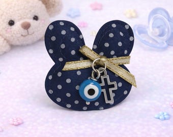 Baby Evil Eye Rabbit Pin: Newborn Protection Charm