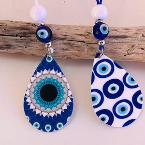Evil Eye Auto Anhänger: Mandala griechisches Amulett