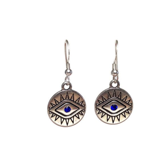 Greek eye earrings clearance