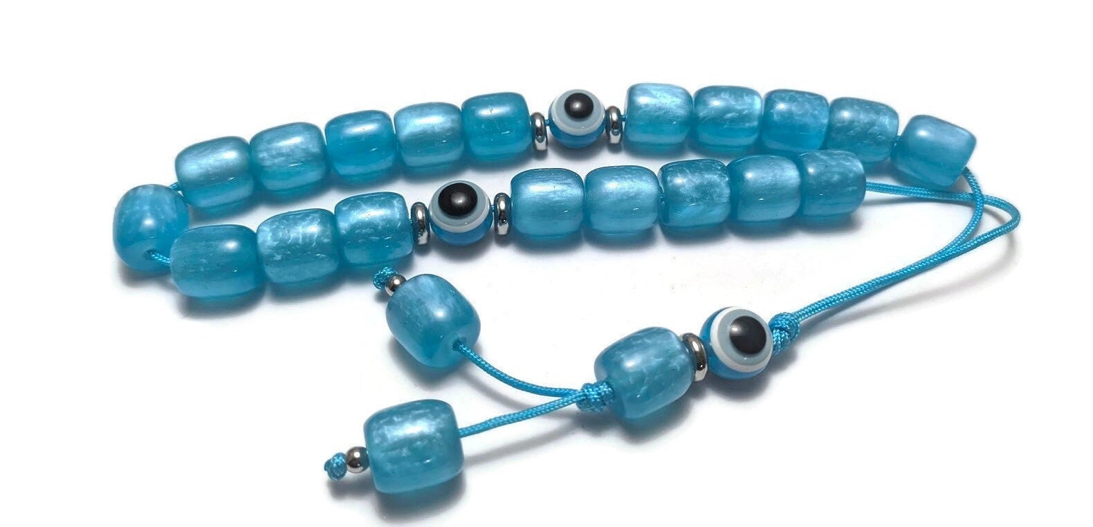 Komboloi Turquoise Oeil Bleu Porte Bonheur - Anti Stress