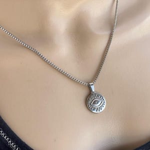 Boze oogketting - roestvrijstalen sieraden - cadeau voor haar of voor hem - sieradenbescherming