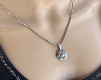Evil Eye Necklace - Stainless Steel Jewelry - Gift for Her or for Him - Jewelry Protection