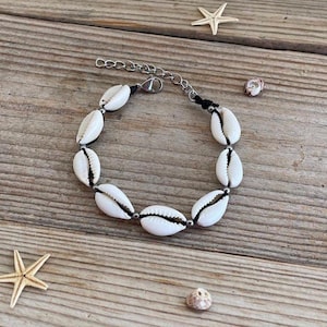 Armband kauri-schelp - Strandarmband - cadeau voor haar -