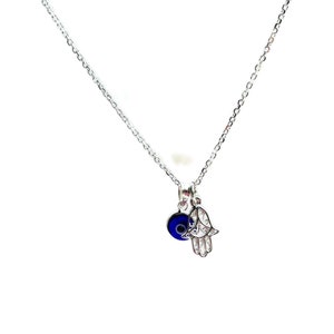 Evil eye hamsa hand necklace image 5