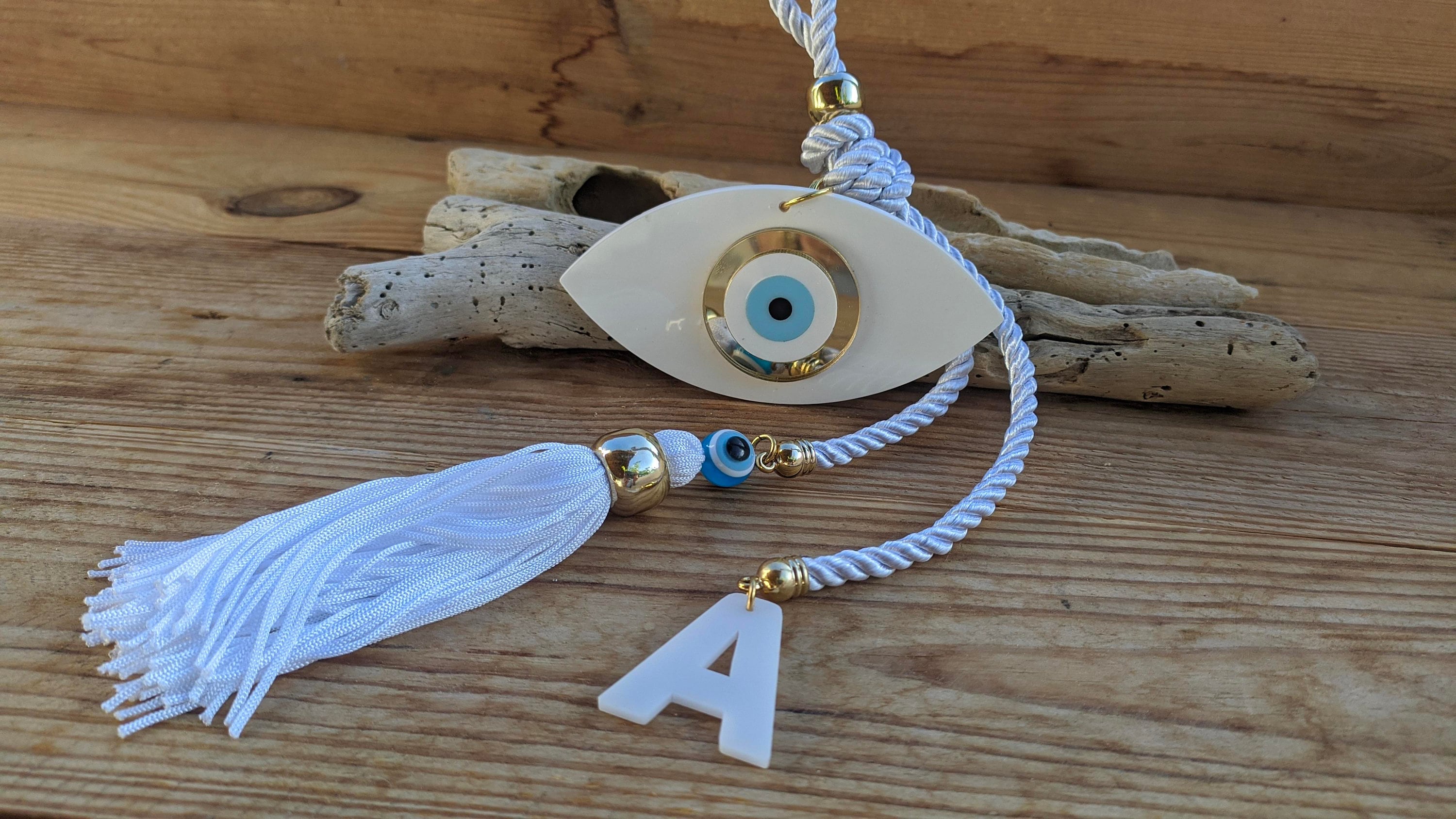 Décoration Murale Oeil Bleu avec Initiale